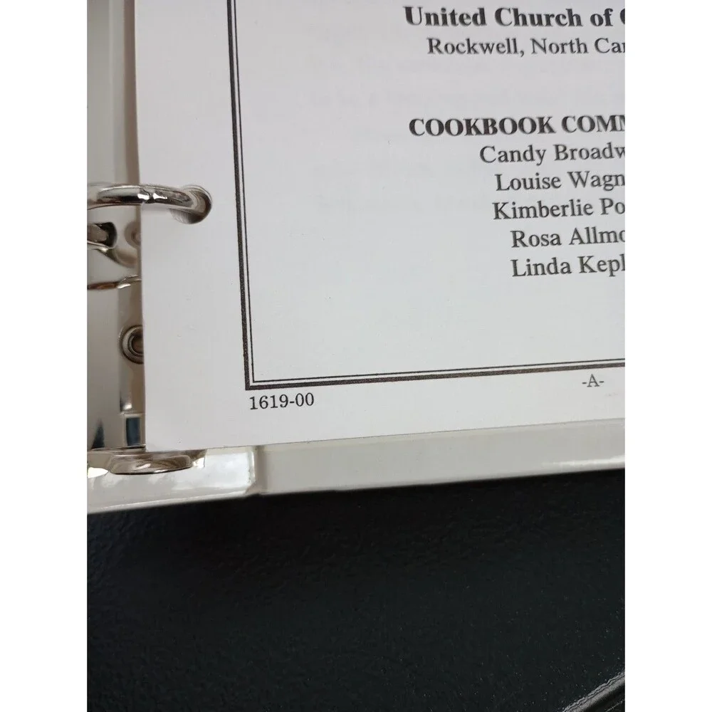 Grace Lower Stone United Church Cookbook Rockwell NC 2000‎ North Carolina